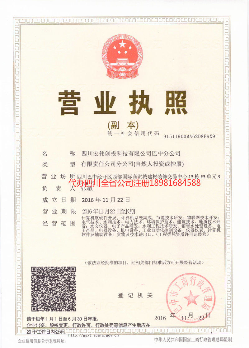 攀枝花市攀枝花市宏伟创投科技有限公司